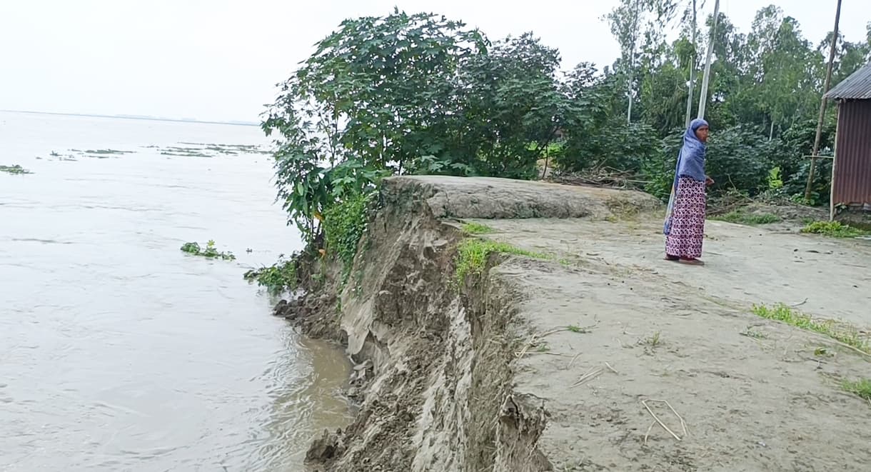 দুই মাসে ব্রহ্মপুত্র-দুধকুমারের ভাঙনে ভিটে হারাল ২৪০ পরিবার