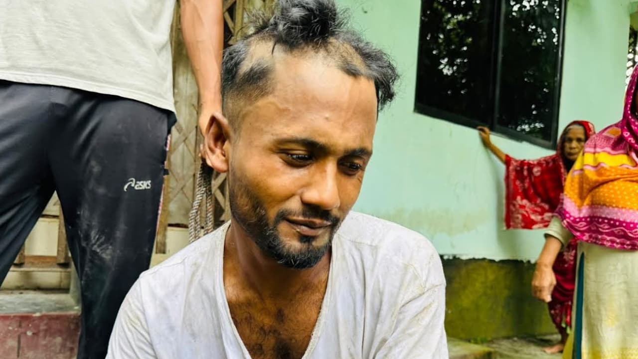 গৌরনদীতে চুরি করতে গিয়ে হাতেনাতে ধরা যুবক, গণপিটুনির পর মাথা ন্যাড়া