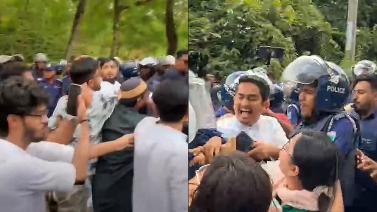 শ্রীমঙ্গলে পুলিশের সঙ্গে এনসিপি নেতাদের ধাক্কাধাক্কি