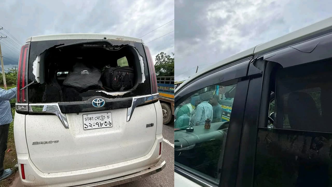 সিলেটে দ্বিতীয় দফায় এনসিপির গাড়িবহরে হামলা