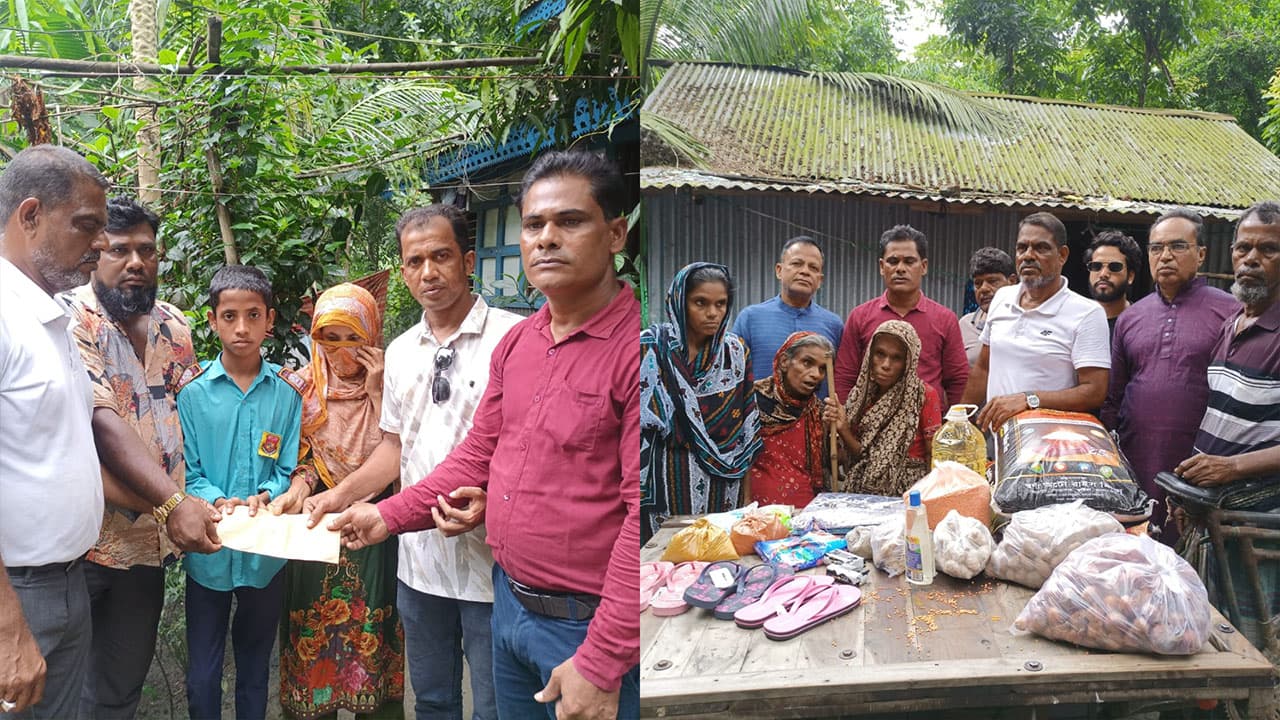 মাদারীপুরে দুই অসহায় পরিবারের পাশে দাঁড়ালেন এমপি খোকন তালুকদার