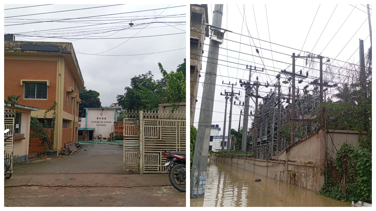 বন্যার ঝুঁকিতে বান্দরবানের প্রধান বিদ্যুৎ অফিস, দুর্ঘটনার আশঙ্কা