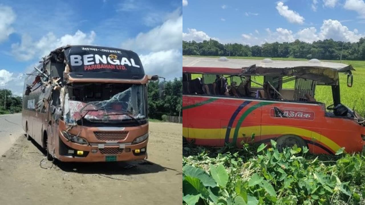 ওসমানীনগরে বাসের মুখোমুখি সংঘর্ষ: দুই চালকের বিরুদ্ধে মামলা, নিবন্ধন বাতিল