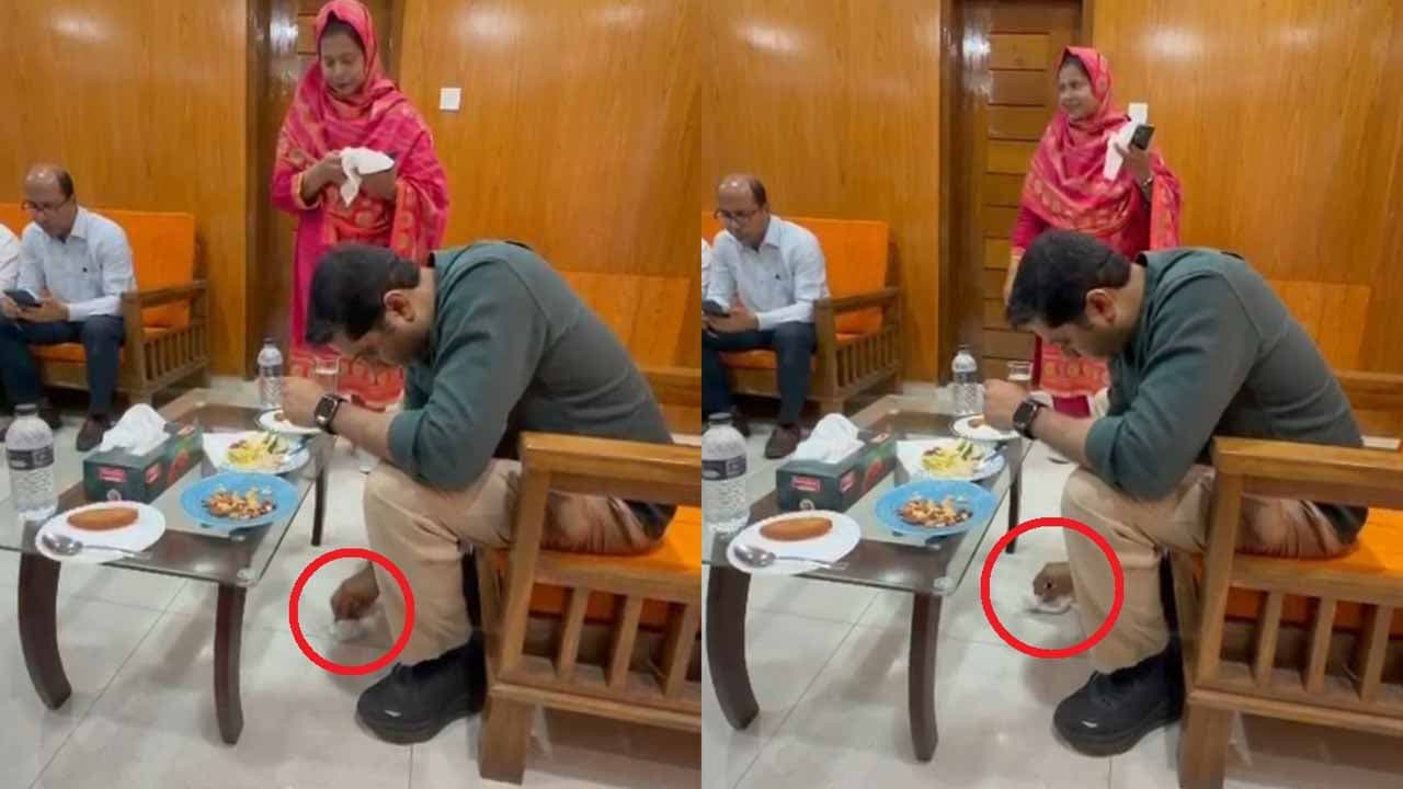 মেঝেতে পড়া ময়লা নিজেই পরিষ্কার করলেন প্রতিমন্ত্রী ববি হাজ্জাজ