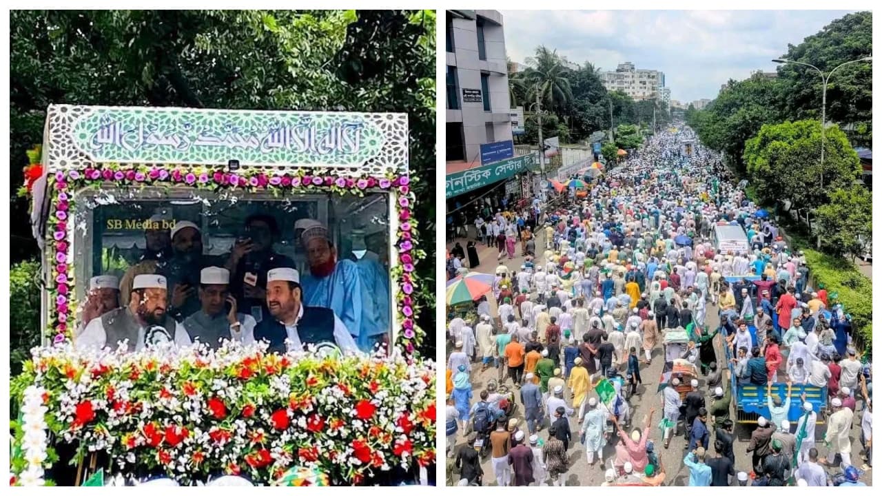 ঢাকায় জশনে জুলুসে মানুষের ঢল