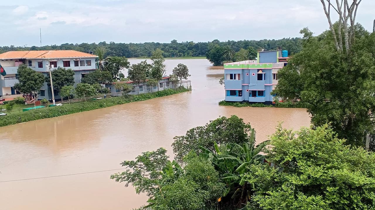 আখাউড়ায় ঢলে ২৫০ হেক্টর ধানি জমি তলিয়ে গেছে