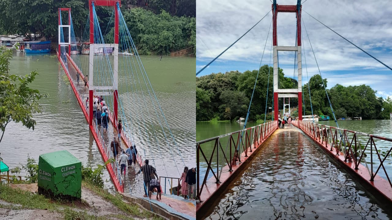 কাপ্তাই হ্রদে ঝুলন্ত সেতু ডুবে পর্যটক চলাচল বন্ধ