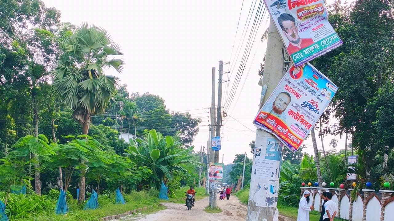 শ্রীপুর বাইপাস সড়কের কাজ থামিয়ে রেখেছে বিদ্যুতের খুঁটি