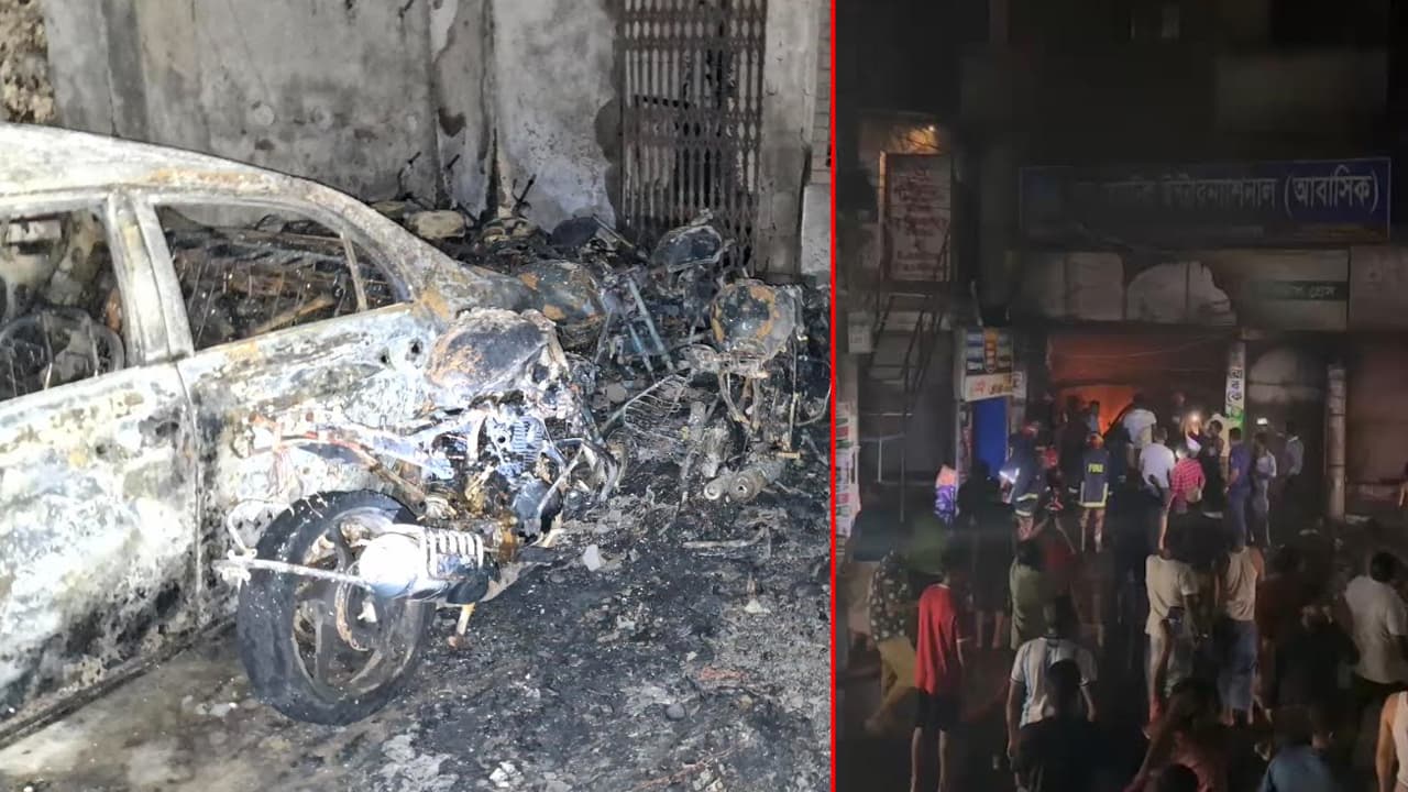 শরীয়তপুরে হোটেল ভবনে আগুন, ৫ আহত ও ১২ বাইক পুড়েছে