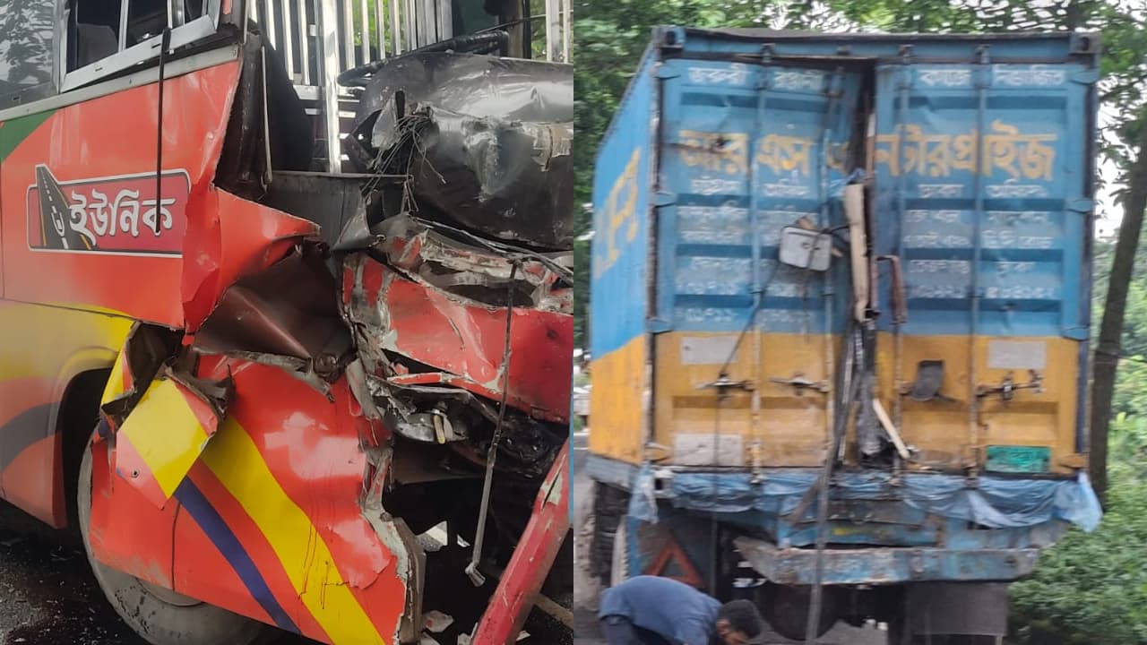 ফেনীতে কাভার্ডভ্যান-বাস সংঘর্ষে ৪ নিহত