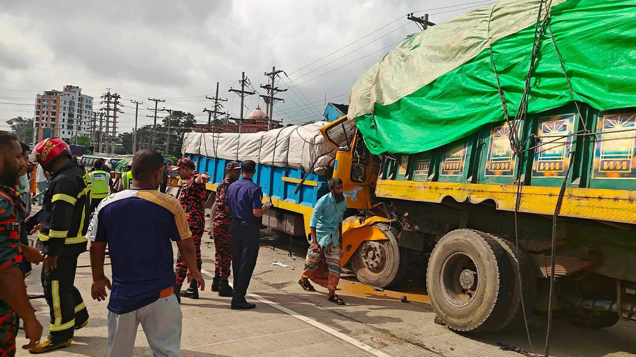 বগুড়ায় ট্রাকের ধাক্কায় বাবা-ছেলেসহ তিনজনের মৃত্যু