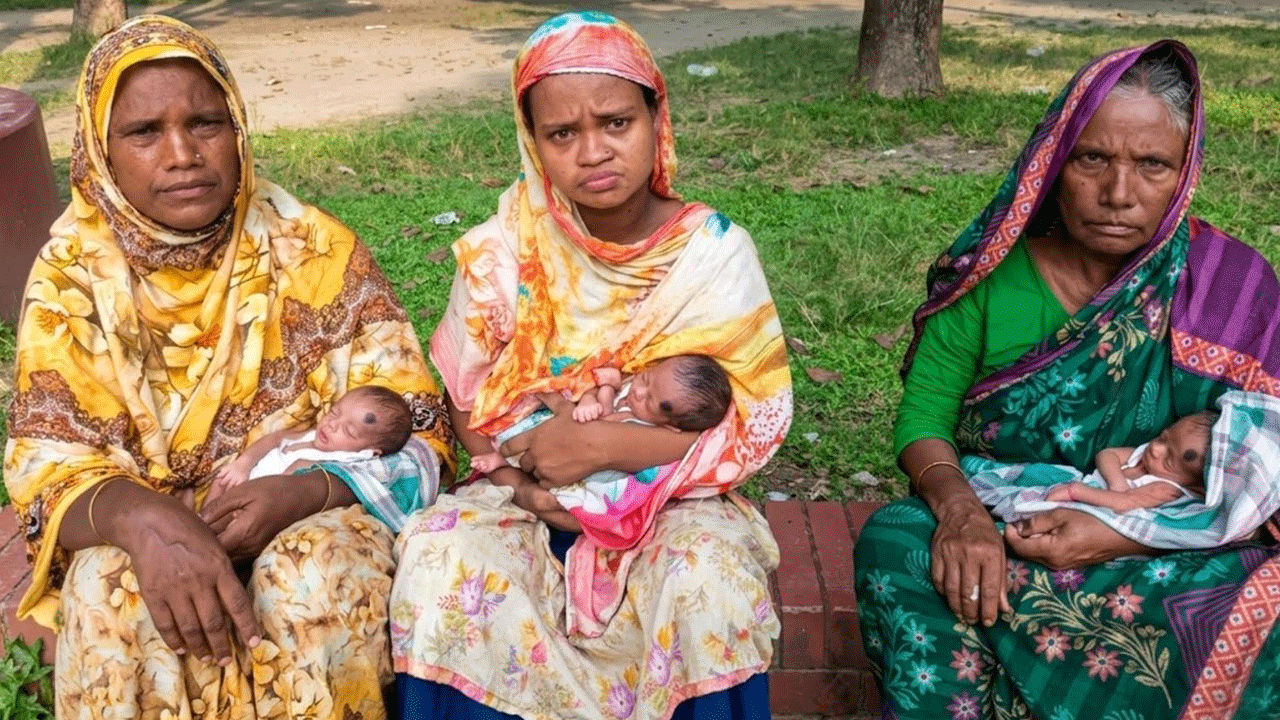 কুড়িগ্রামে একস‌ঙ্গে ৩ সন্তা‌নের জন্ম, খর‌চে হি‌মশিম খা‌চ্ছে প‌রিবার