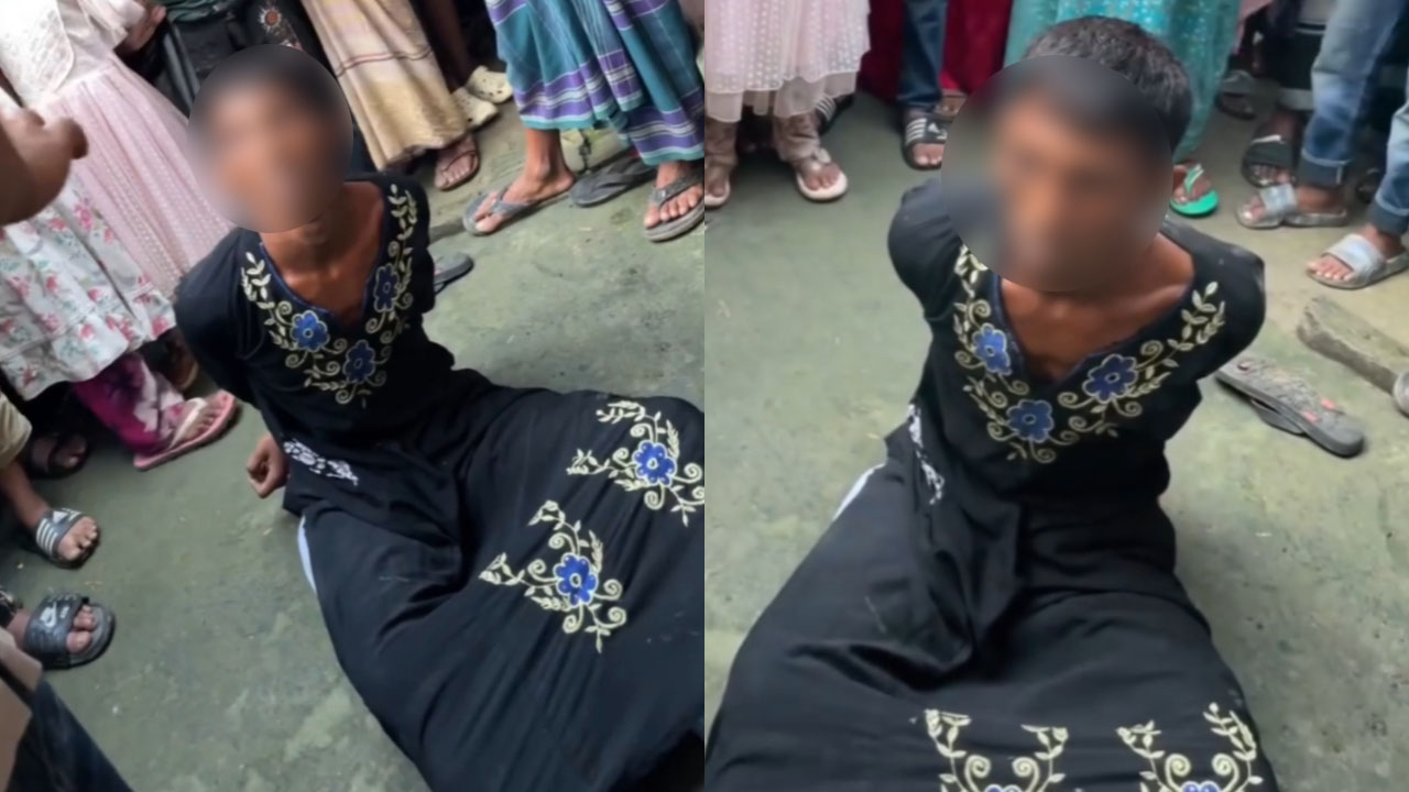 বোরকা পরে চুরির চেষ্টায় যুবক গণপিটুনি, আহত