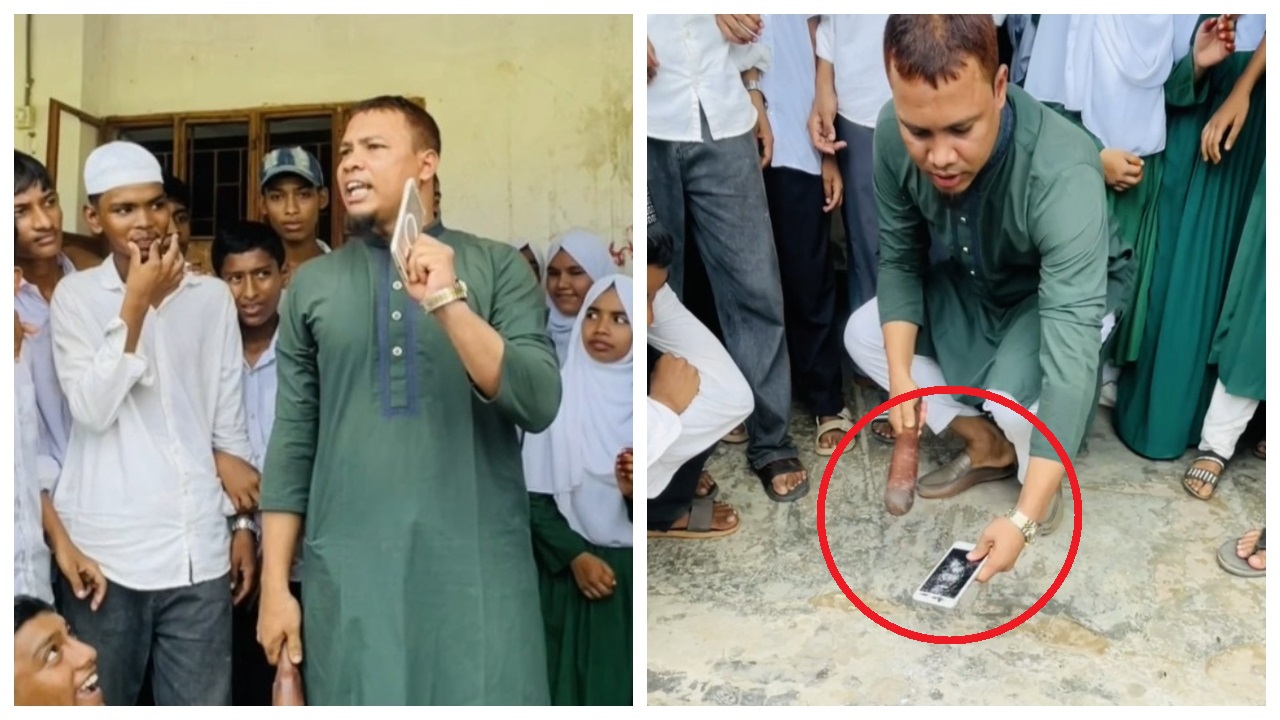 নিষেধাজ্ঞা অমান্য করে ফোন আনায় শিক্ষক ভাঙলেন মুগুর দিয়ে