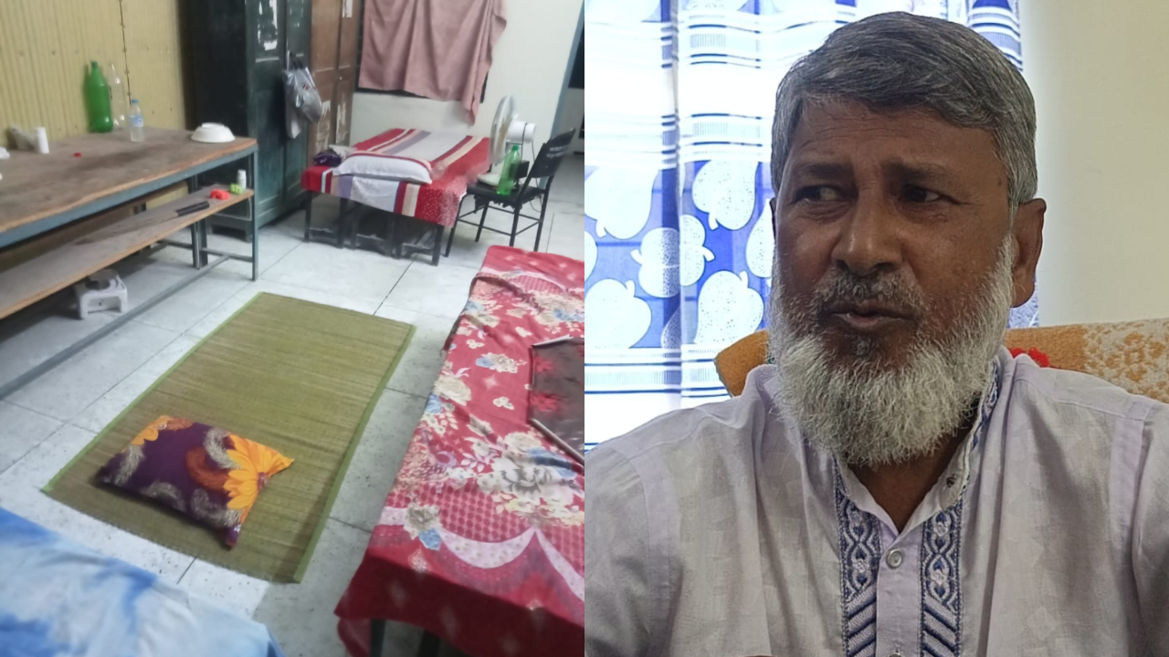 জয়পুরহাট/স্কুলকক্ষে খাট-বালিশ পেতে ঘুম, ১৪ অভিযোগে শিক্ষককে শোকজ