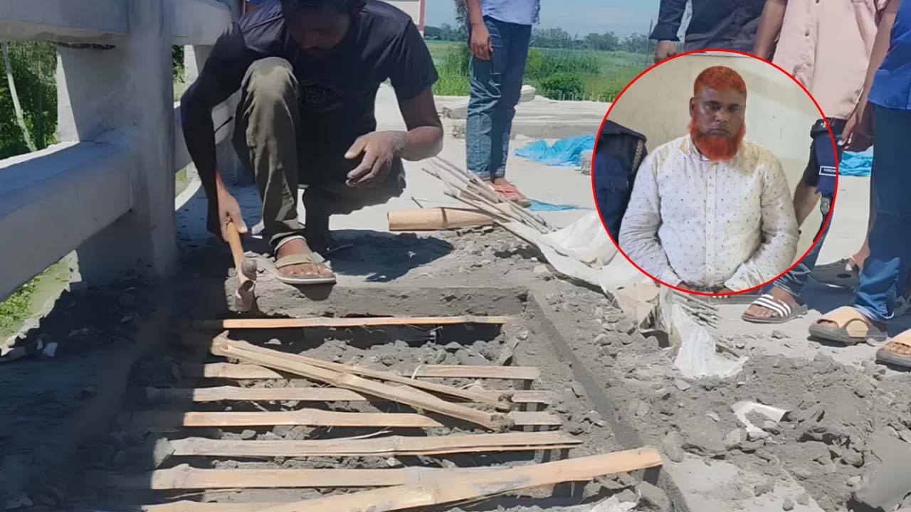 বাসাইলে সেতুতে বাঁশ দিয়ে ঢালাই, সাব-ঠিকাদার গ্রেপ্তার