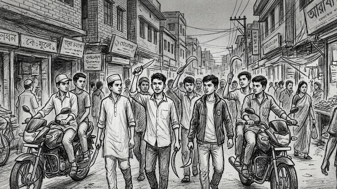 বরিশালে সক্রিয় অর্ধশতাধিক কিশোর গ্যাং, প্রকাশ্যে অস্ত্র মহড়ায় আতঙ্ক