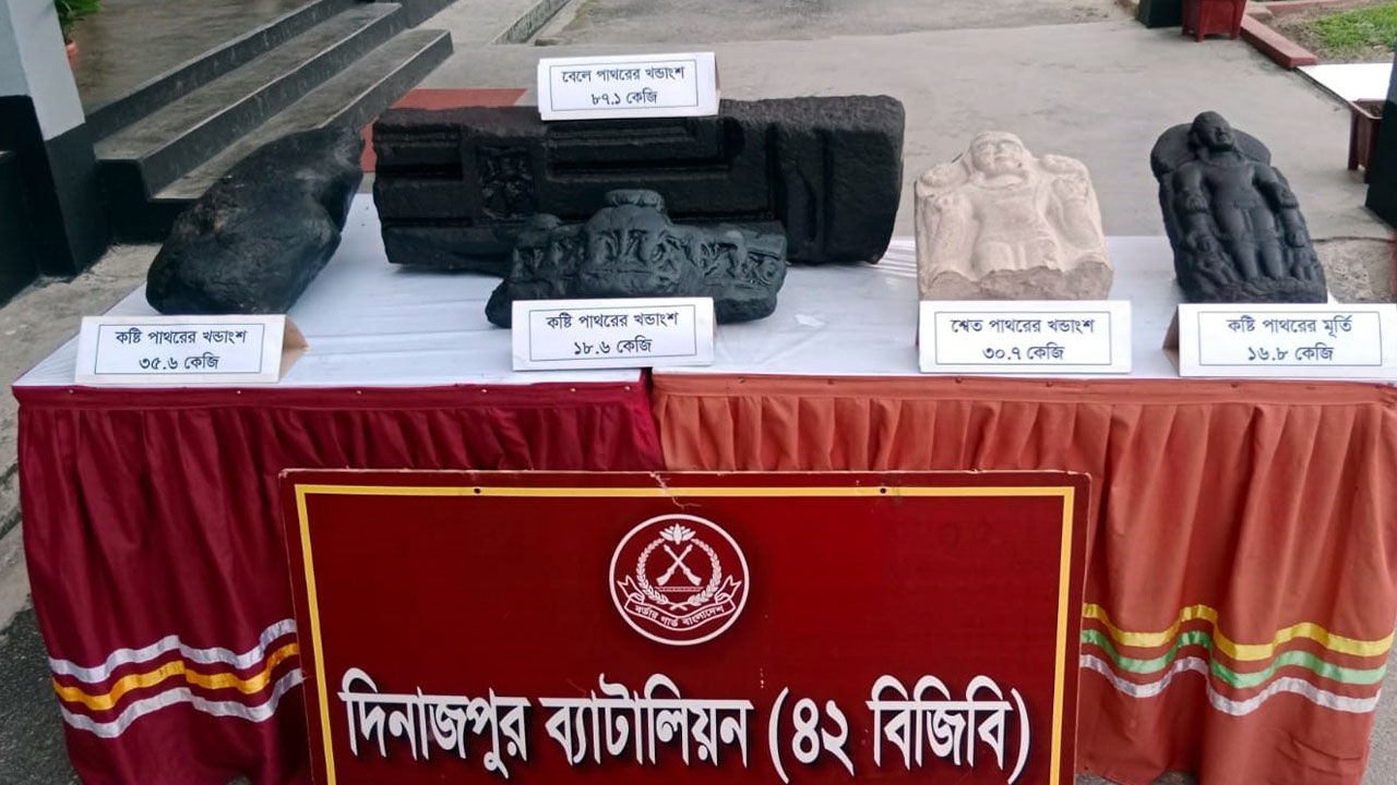 সীমান্তে কোটি টাকার প্রত্নসম্পদ উদ্ধার বিজিবির