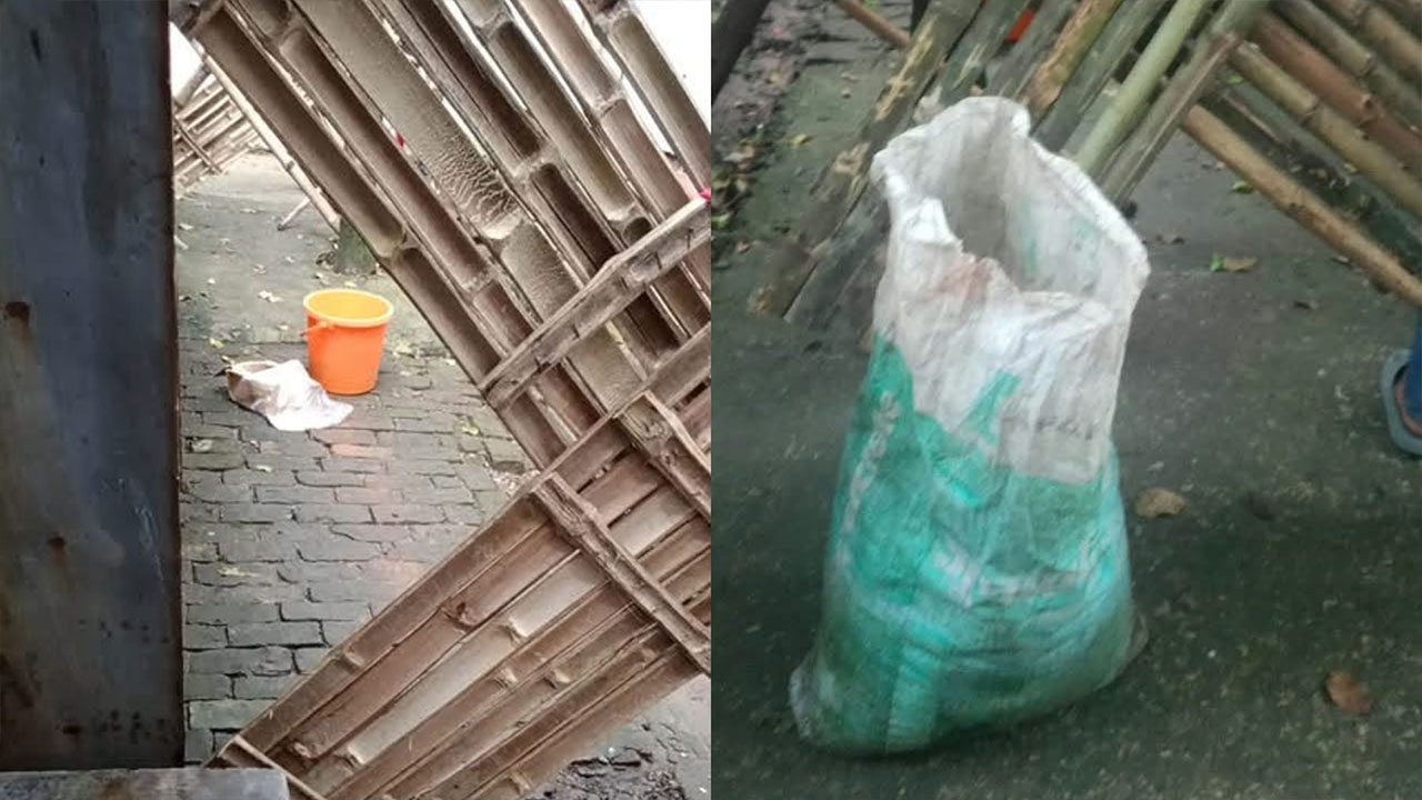 টঙ্গীতে বস্তায় ১০-১২টি ককটেল, এলাকা ঘিরে পুলিশ