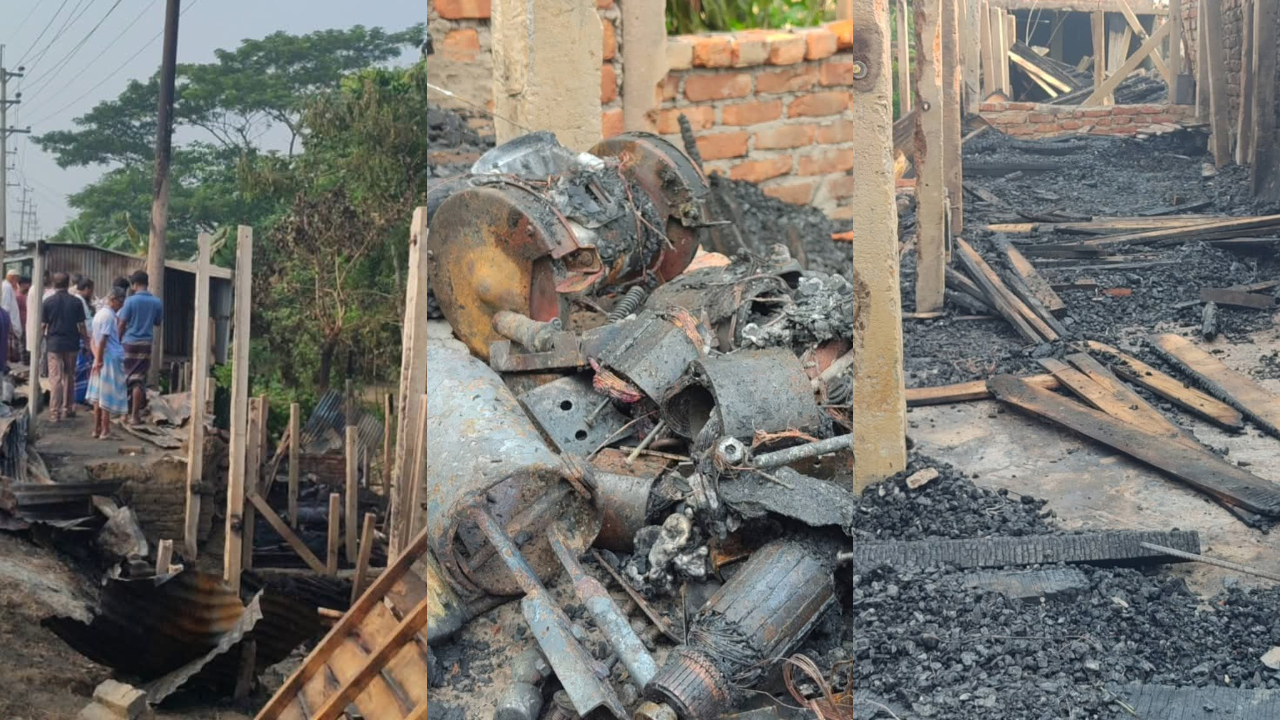 মতলব উত্তরের চরপাথালিয়া বাজারে অগ্নিকাণ্ডে কোটি টাকার ক্ষতি
