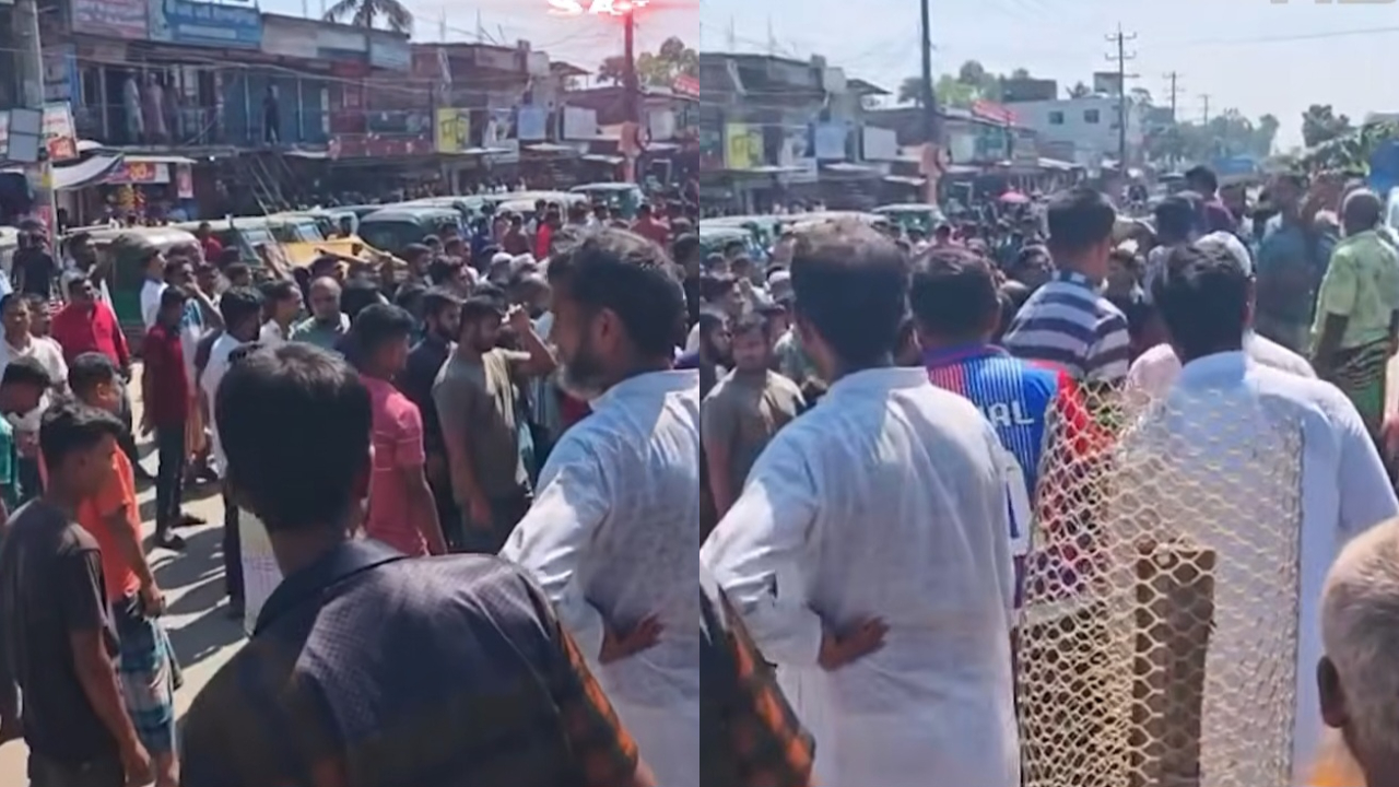 চাঁদাবাজির প্রতিবাদে ঢাকা-ময়মনসিংহ মহাসড়ক অবরোধ